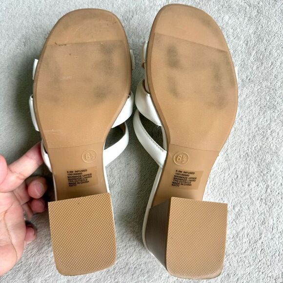 12Thompson White Infused Slide Sandals - Picture 9 of 10